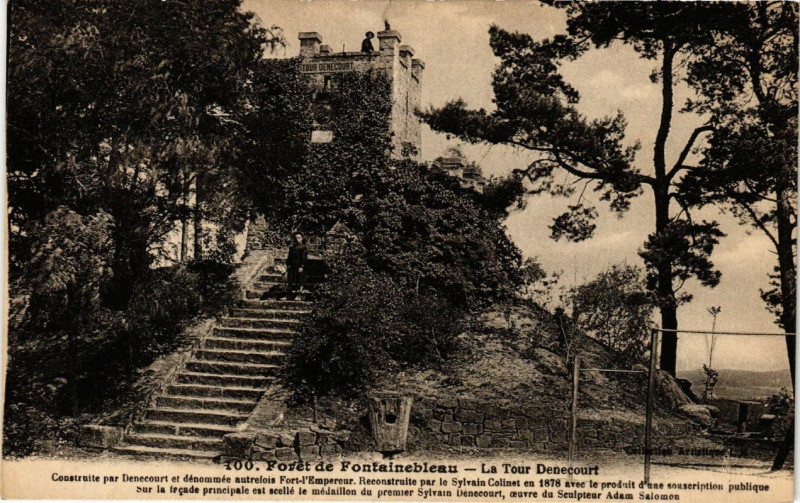 Carte postale ancienne Foret de Fontainebleau - La Tour Denecourt à Fontainebleau
