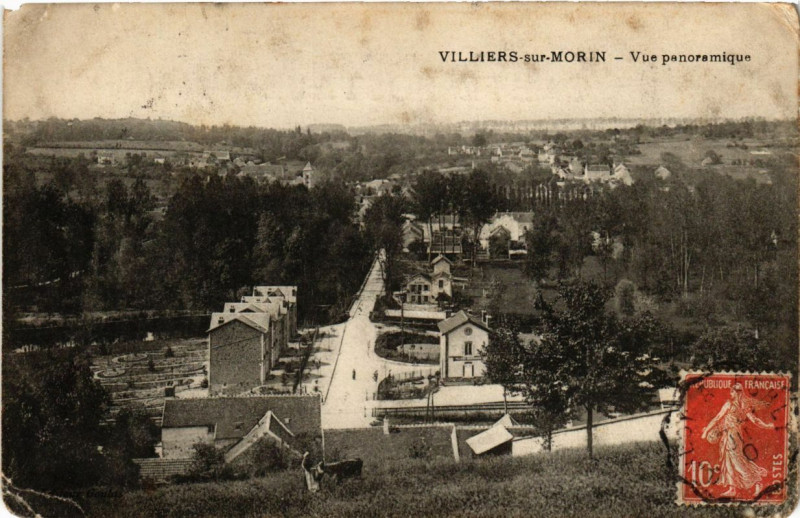 Carte postale ancienne Villiers-sur-Morin - Vue panoramique à Villiers-sur-Morin