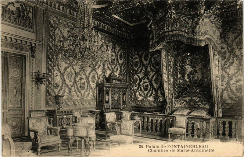 Carte postale ancienne Palais de Fontainebleau - Chambre de Marie-ANTOINEtte à Fontainebleau