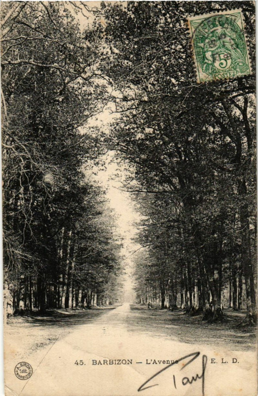 Carte postale ancienne Barbizon - L'Avenue à Barbizon