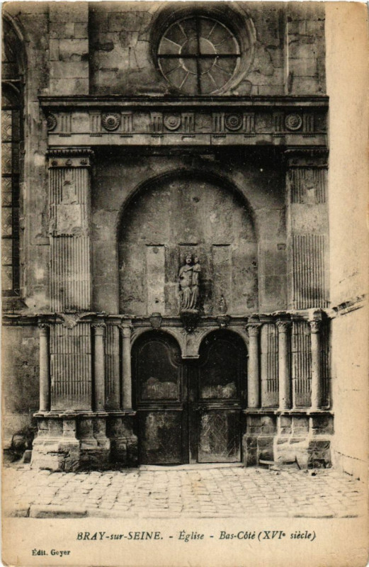 Carte postale ancienne Bray-sur-Seine - Eglise - Bas-Cote (Xvi siecle) à Bray-sur-Seine