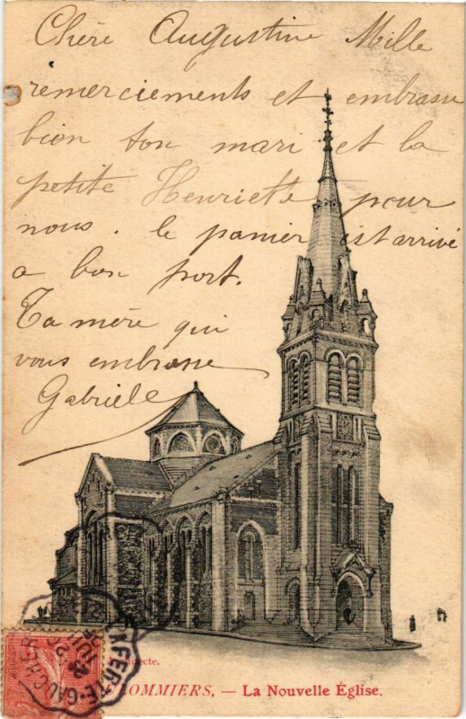 Carte postale ancienne Coulommiers - La Nouvelle Eglise à Coulommiers