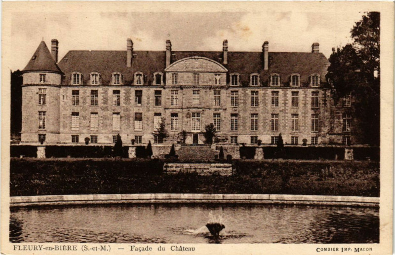 Carte postale ancienne Feury-en-BRIEre - Facade du Chateau à Ury