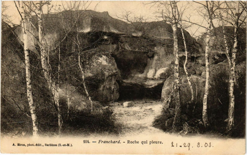 Carte postale ancienne Franchard - Roche qui pleure