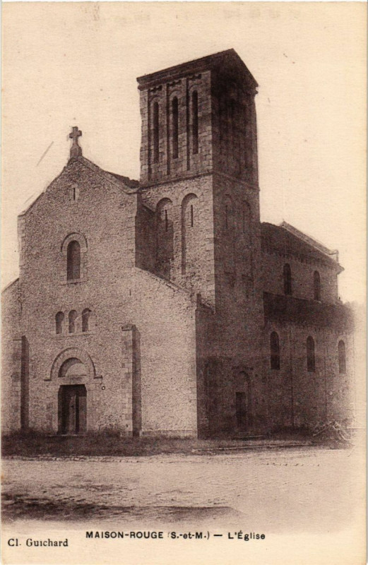 Carte postale ancienne Maison-Rouge - L'Eglise à Maison-Rouge