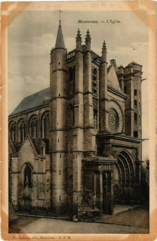 Carte postale ancienne Montereau - L'Eglise