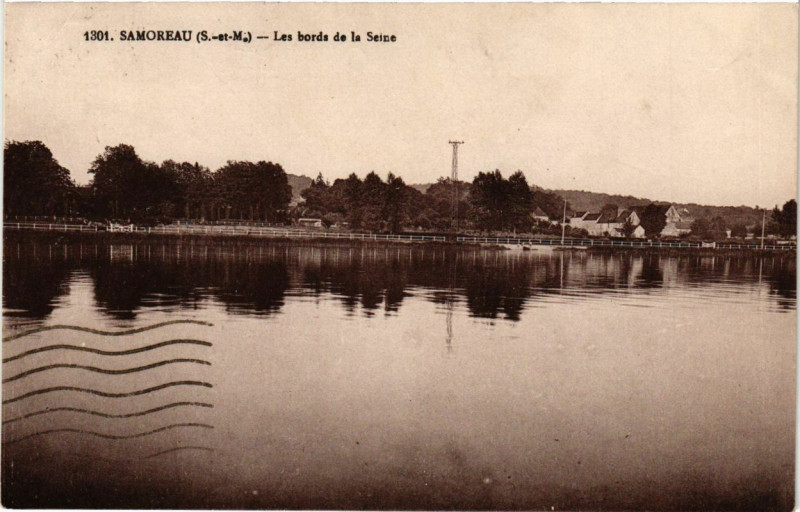 Carte postale ancienne Samoreau - Les bords de la Seine à Samoreau