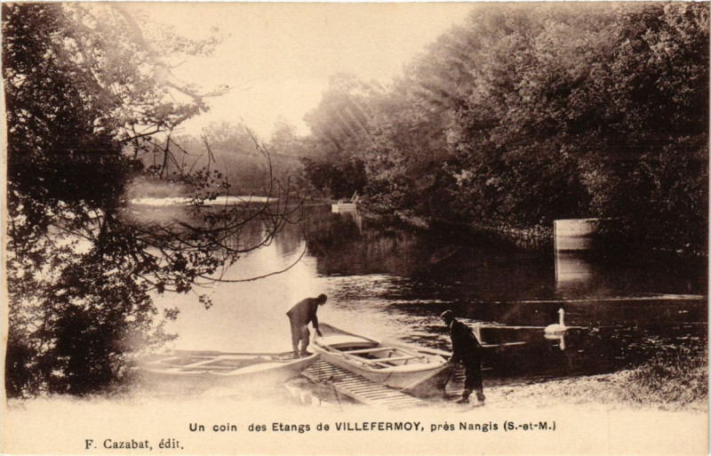 Carte postale ancienne Un coin des Etags de Villefermoy pres Nangis à Nangis