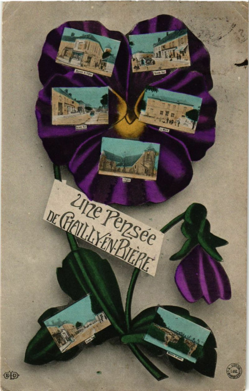 Carte postale ancienne Une Pensée de Chailly-en-Biere à Chailly-en-Bière