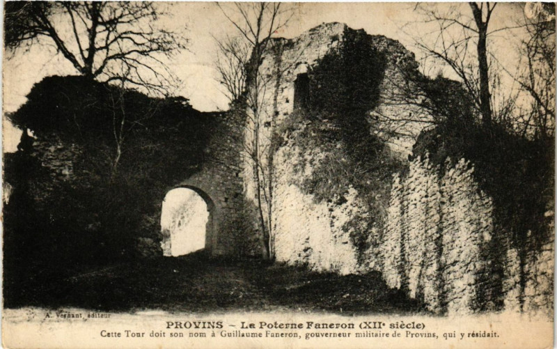 Carte postale ancienne Provins - Le Poterne (Xii siecle) - Certe Tour doit son nom a à Provins