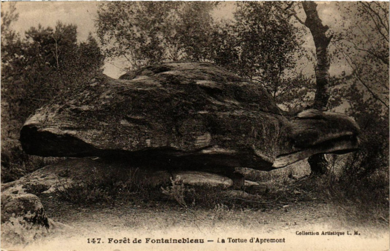 Carte postale ancienne Foret de Fontainebleau - La Tortue d'Apremont à Fontainebleau