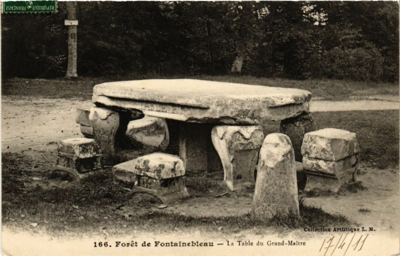 Carte postale ancienne Foret de Fontainebleau - La Table du Grand-Maitre (Route Ronde) à Fontainebleau