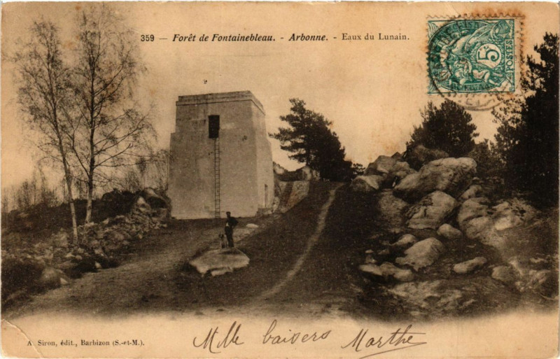 Carte postale ancienne Foret de Fontainebleau - Arbonne - Eaux du Lunain à Fontainebleau