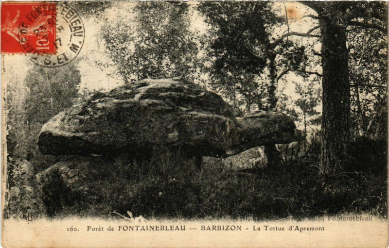 Carte postale ancienne Foret de Fontainebleau - Barbizon - La Torture d'Apremont à Fontainebleau