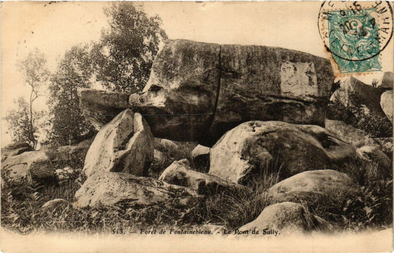 Carte postale ancienne Foret de Fontainebleau - Le Pont de Sully à Fontainebleau
