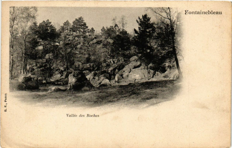 Carte postale ancienne Fontainebleau - Vallée des Roches à Fontainebleau