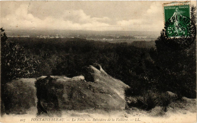 Carte postale ancienne Fontainebleau - La Foret - Belvedere de la Valliere à Fontainebleau