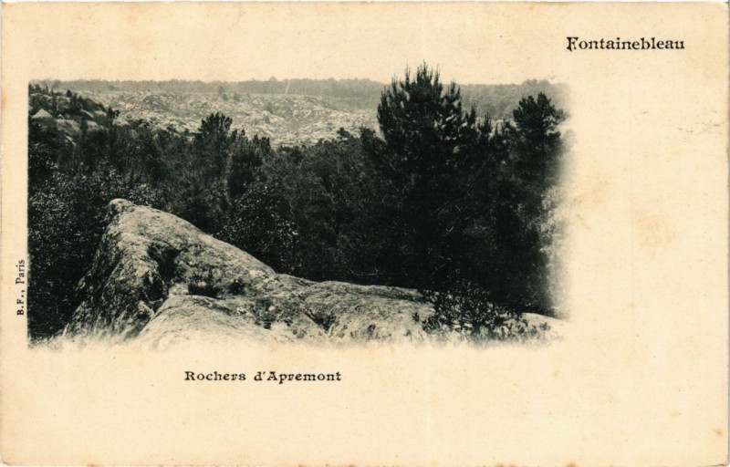 Carte postale ancienne Fontainebleau - Rochers d'Apremont à Fontainebleau