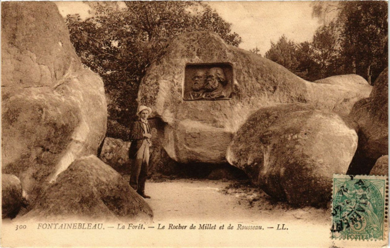 Carte postale ancienne Fontainebleau - La Foret de Millet et de Rousseau à Fontainebleau