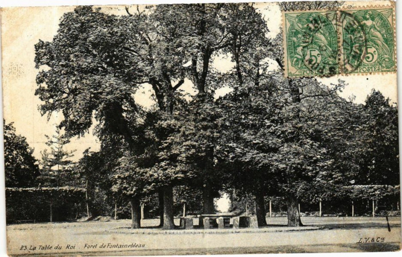 Carte postale ancienne Ed. Aqua 23 La Table du Roi Foret de Fontainebleau à Fontainebleau