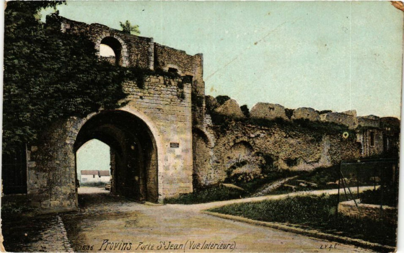 Carte postale ancienne Ed. Aqua 1536 Provins Porte St-Jean à Provins