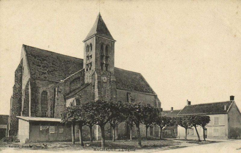 Carte postale ancienne Machaault - l'Eglise