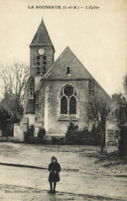 Carte postale ancienne La Houssaye L'Eglise