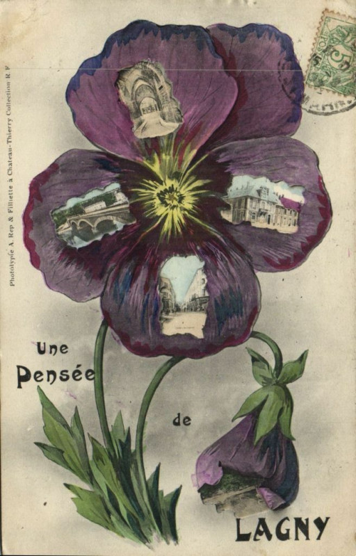 Carte postale ancienne Une Pensée de Lagny
