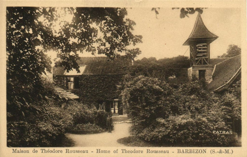 Carte postale ancienne Maison de Theodore Rousseau Home of Theodore Rousseau Barbizon. à Barbizon