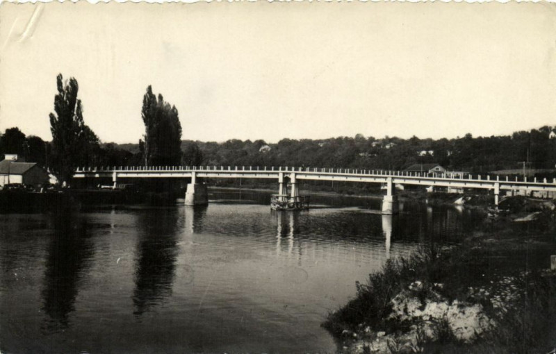Carte postale ancienne Champagne-sur-Seine - S & M - Le nouveau pont à Champagne-sur-Seine