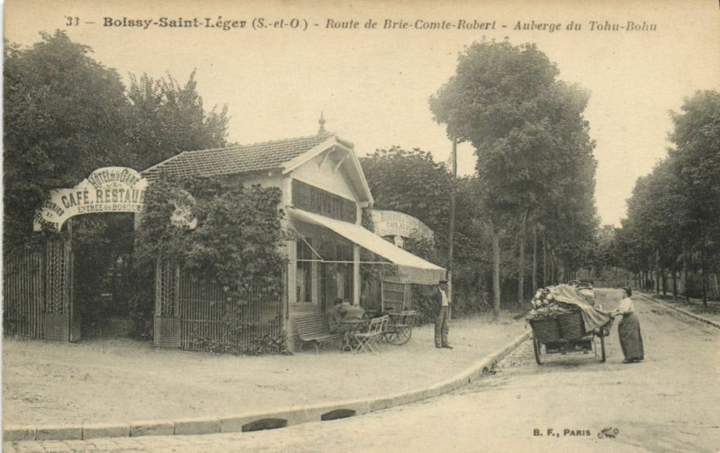 Carte postale ancienne Boissy Saint-Leger - Route de Brie Comte Robert - à Saint-Léger