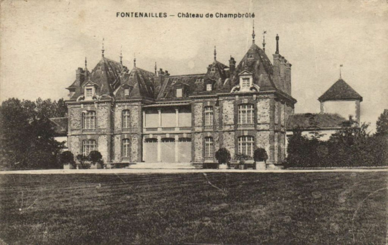 Carte postale ancienne Fontenailles - Cfateau de Champbrule à Fontenailles
