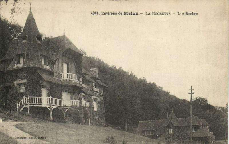 Carte postale ancienne Env. de Melun - La Rochette - Les Roches à Melun
