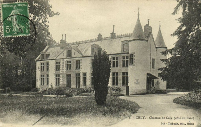 Carte postale ancienne Cely - Chateau de Cely (Cote de Parc) à Cély