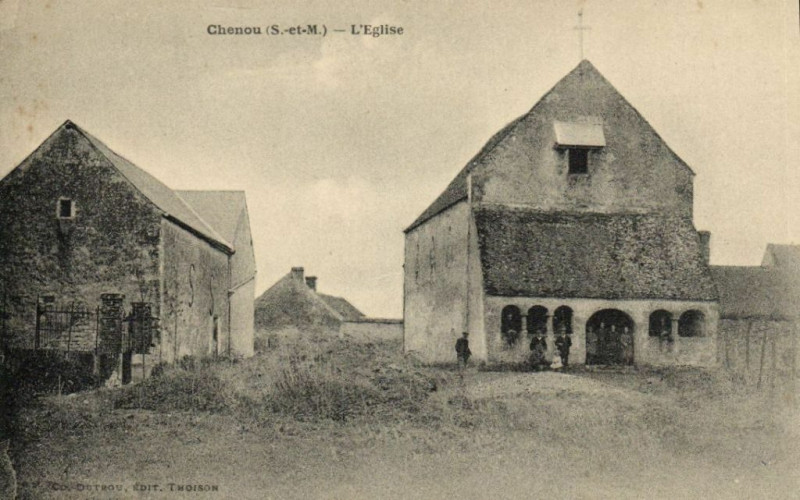 Carte postale ancienne Chennou - L'Eglise