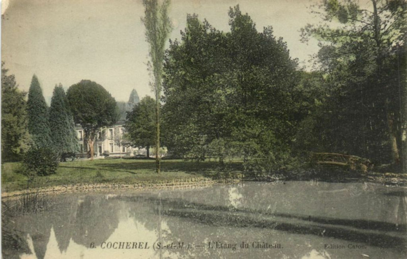 Carte postale ancienne Cocherel l'Etang du Chateau à Cocherel