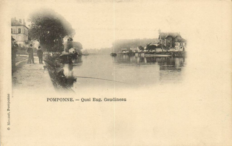 Carte postale ancienne Pomponne - Quai Eug. Caudineau à Pomponne