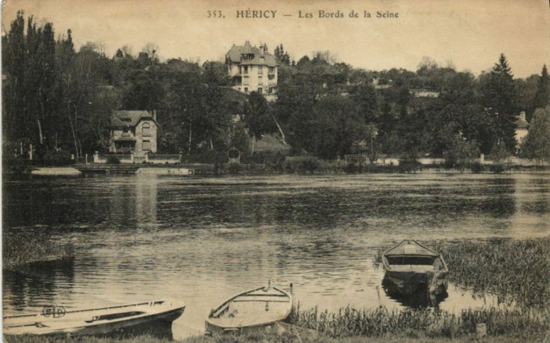 Carte postale ancienne Hericy - Les Bords de la Scine à Héricy