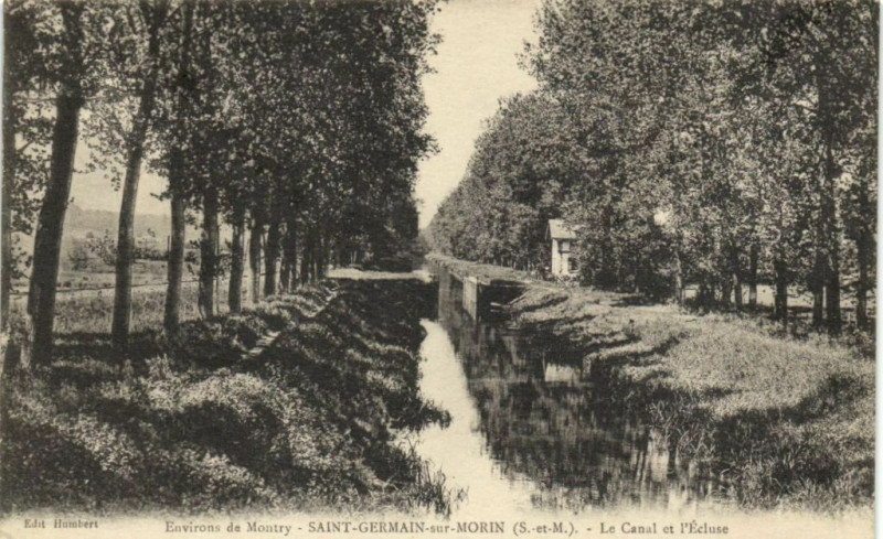 Carte postale ancienne Env. de Montry - St-Germain-sur-Morin Le Canal.. à Montry