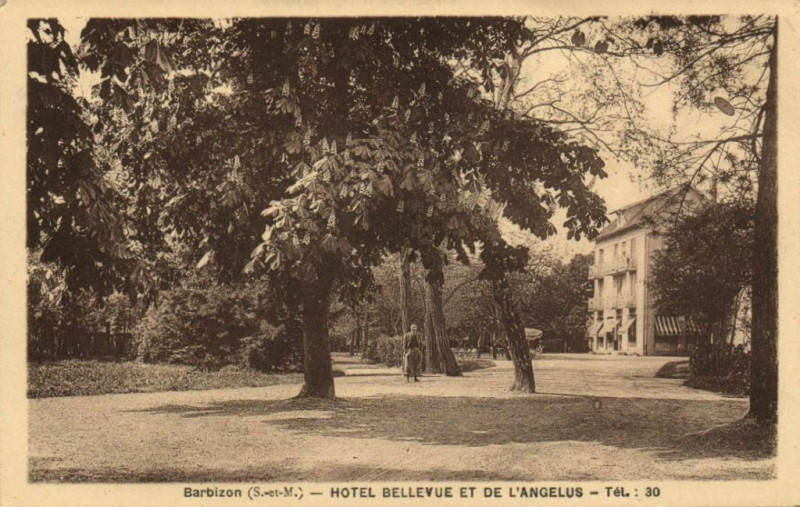Carte postale ancienne Barbizon Hotel Bellevue et de L'Angelus à Barbizon