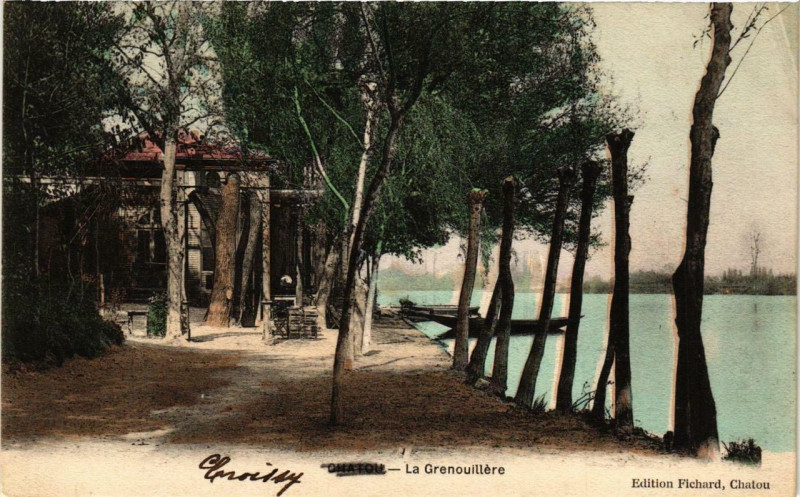 Carte postale ancienne Chatou La Grenouillere à Chatou