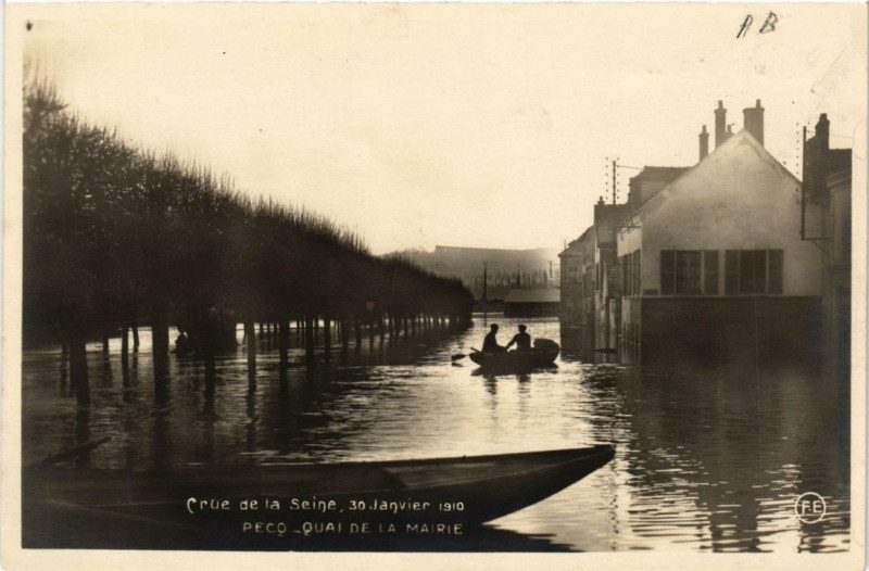Carte postale ancienne Crue de la Seine, 30 Janvier 1910 Peco