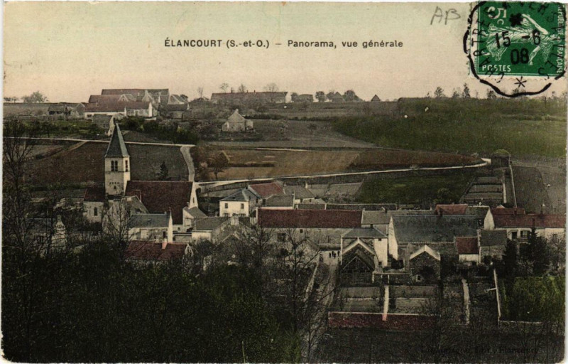 Carte postale ancienne Elancourt Panorama, Vue générale à Élancourt