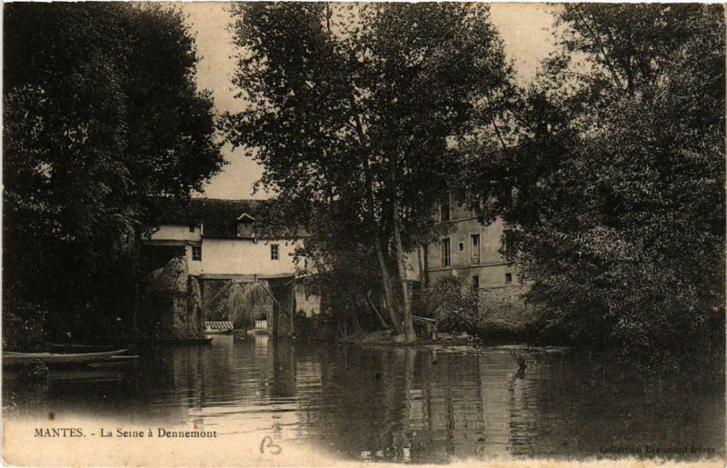 Carte postale ancienne Mantes La Seine a Dennemont