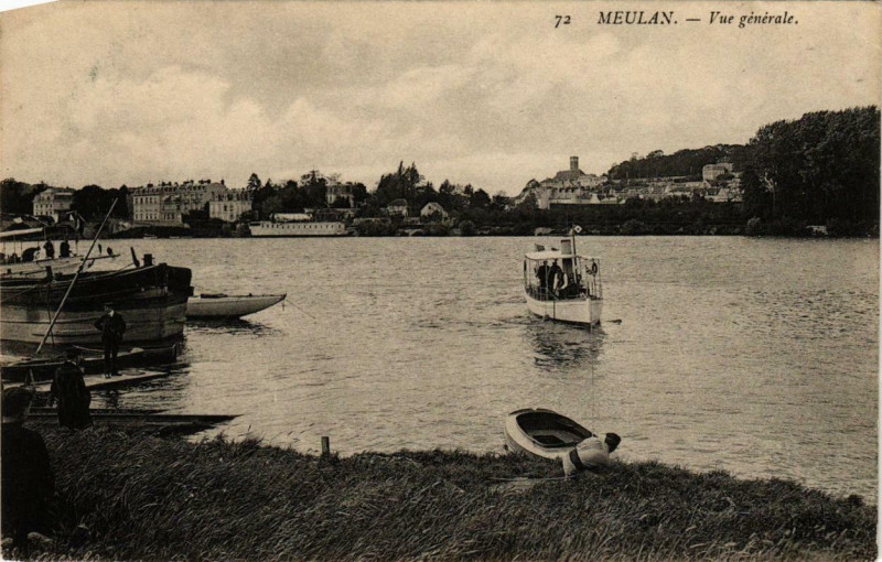 Carte postale ancienne Meulan Vue générale