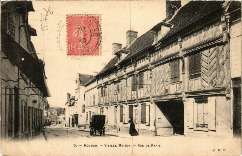 Carte postale ancienne Houdan Vieille Maison à Houdan