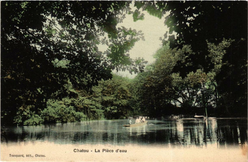 Carte postale ancienne Chatou La Piece d'eau à Chatou