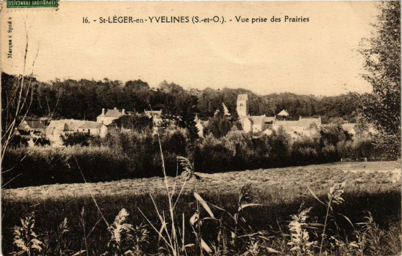 Carte postale ancienne Saint-Leger-en-Yvelines Vue prise des Prairies à Saint-Léger-en-Yvelines