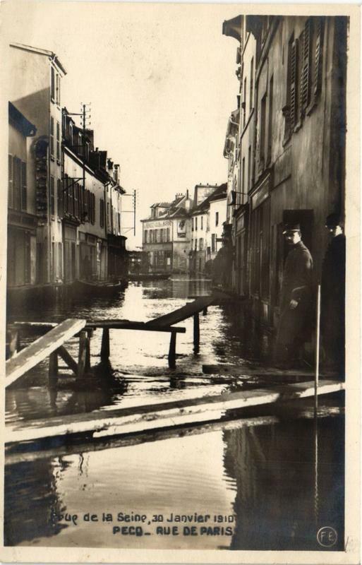 Carte postale ancienne Crue de la Seine, 30 Janvier 1910 Peco