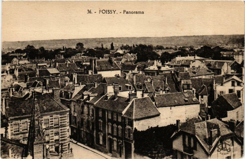 Carte postale ancienne Poissy Panorama à Poissy